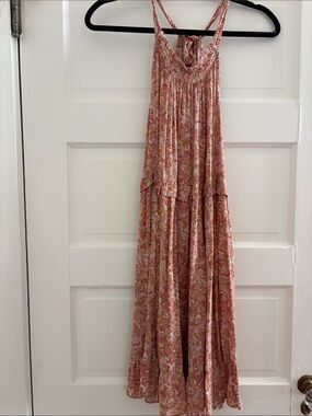 Lush Pink Paisley Midi Dress